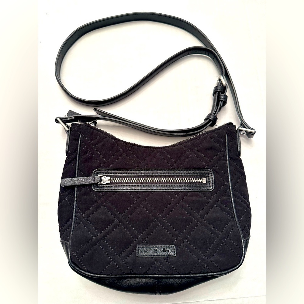 Vera Bradley Mini Vivian Crossbody‎ Faux Leather Strap Classic Black Women Bag